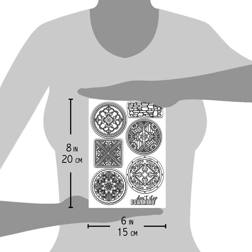 Ciao Bella Papercrafting Talaveras A5 Clear Stamps (PS8037)