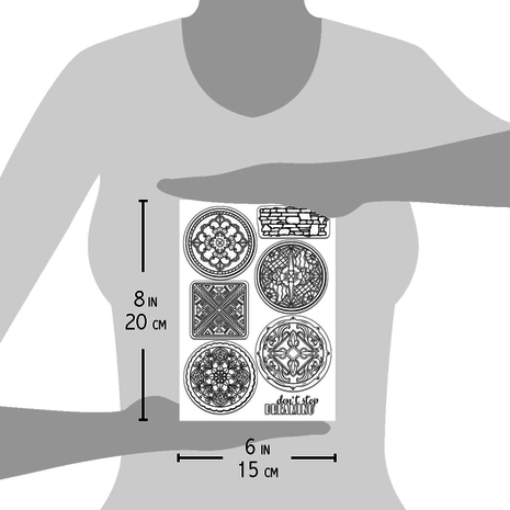 Ciao Bella Papercrafting Talaveras A5 Clear Stamps (PS8037)