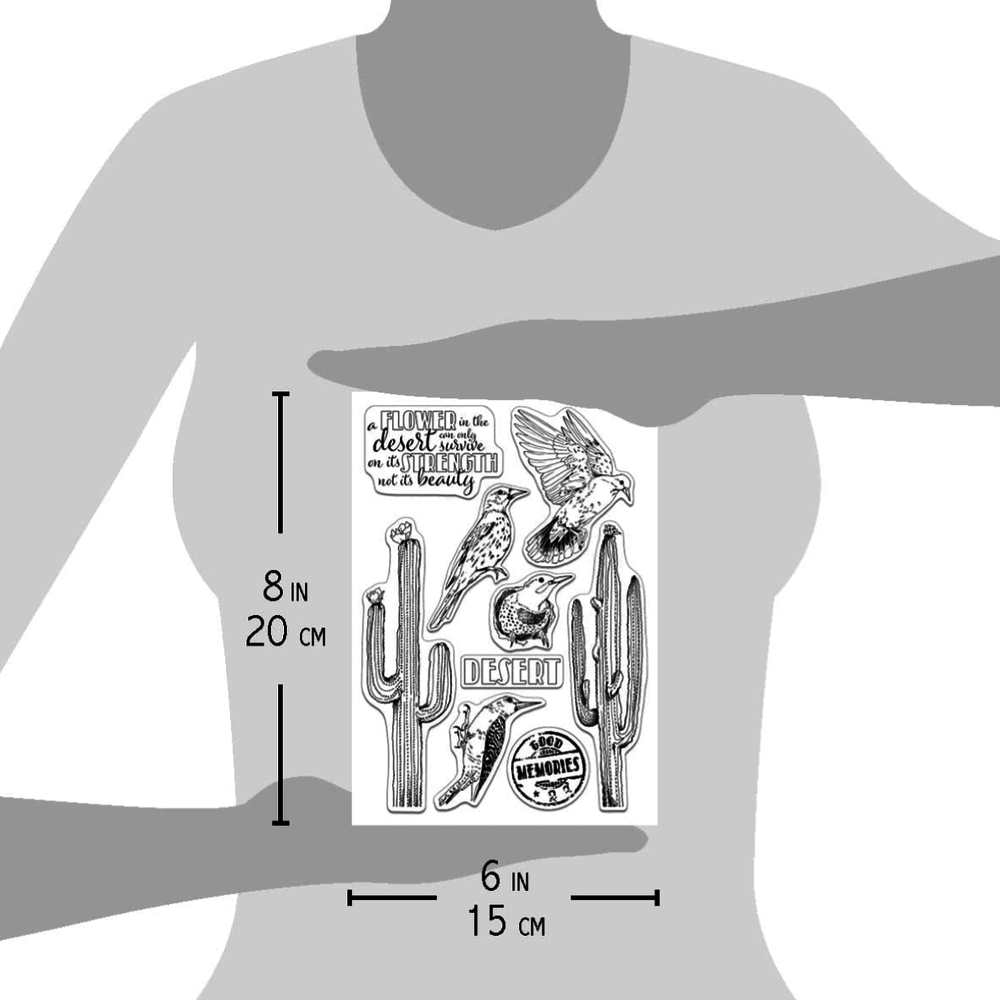 Ciao Bella Papercrafting Saguaros A5 Clear Stamps (PS8039)