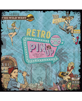 Bella Luna Crafts Retro Pin-Up 12x12 Inch Collection Pack (BLC-0023)