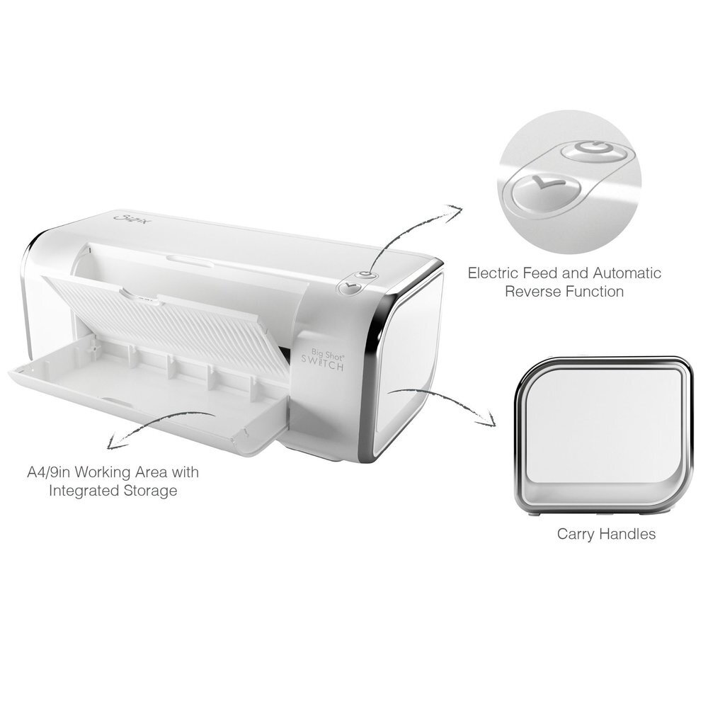 Sizzix Big Shot Switch Plus Starter Kit White (663659) + GRATIS DISNEY SNIJMAL Sizzix Big Shot Switch Plus Starter Kit White (663659) + GRATIS DISNEY SNIJMAL