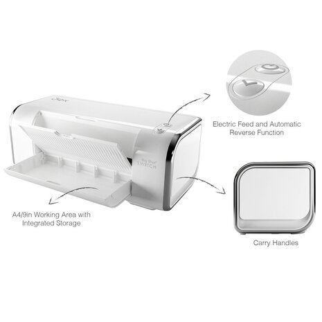 Sizzix Big Shot Switch Plus Starter Kit White (663659) + GRATIS DISNEY SNIJMAL Sizzix Big Shot Switch Plus Starter Kit White (663659) + GRATIS DISNEY SNIJMAL