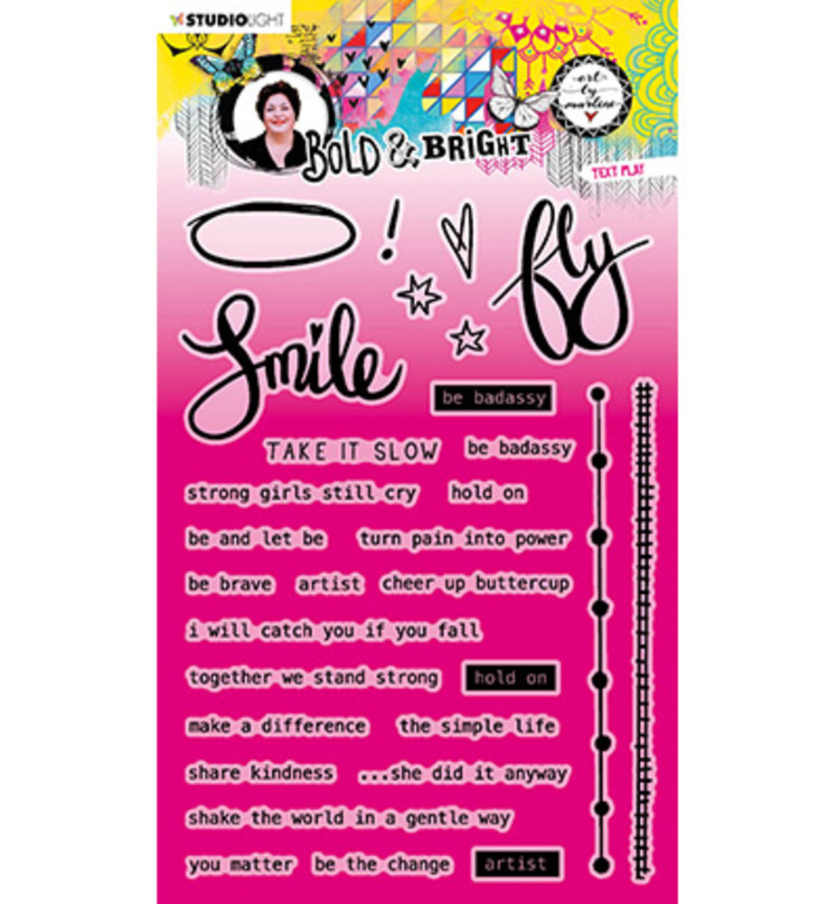 Studio Light Bold and Bright Tekst Play Clear Stamps (ABM-BB-STAMP125) Studio Light Bold and Bright Tekst Play Clear Stamps (ABM-BB-STAMP125)