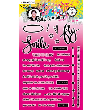 Studio Light Bold and Bright Tekst Play Clear Stamps (ABM-BB-STAMP125) Studio Light Bold and Bright Tekst Play Clear Stamps (ABM-BB-STAMP125)
