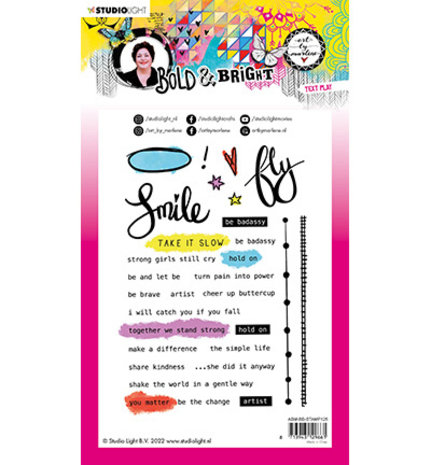 Studio Light Bold and Bright Tekst Play Clear Stamps (ABM-BB-STAMP125) Studio Light Bold and Bright Tekst Play Clear Stamps (ABM-BB-STAMP125)