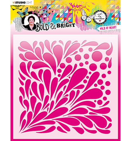 Studio Light Bold and Bright Wild At Heart Masking Stencil (ABM-BB-MASK66) Studio Light Bold and Bright Wild At Heart Masking Stencil (ABM-BB-MASK66)