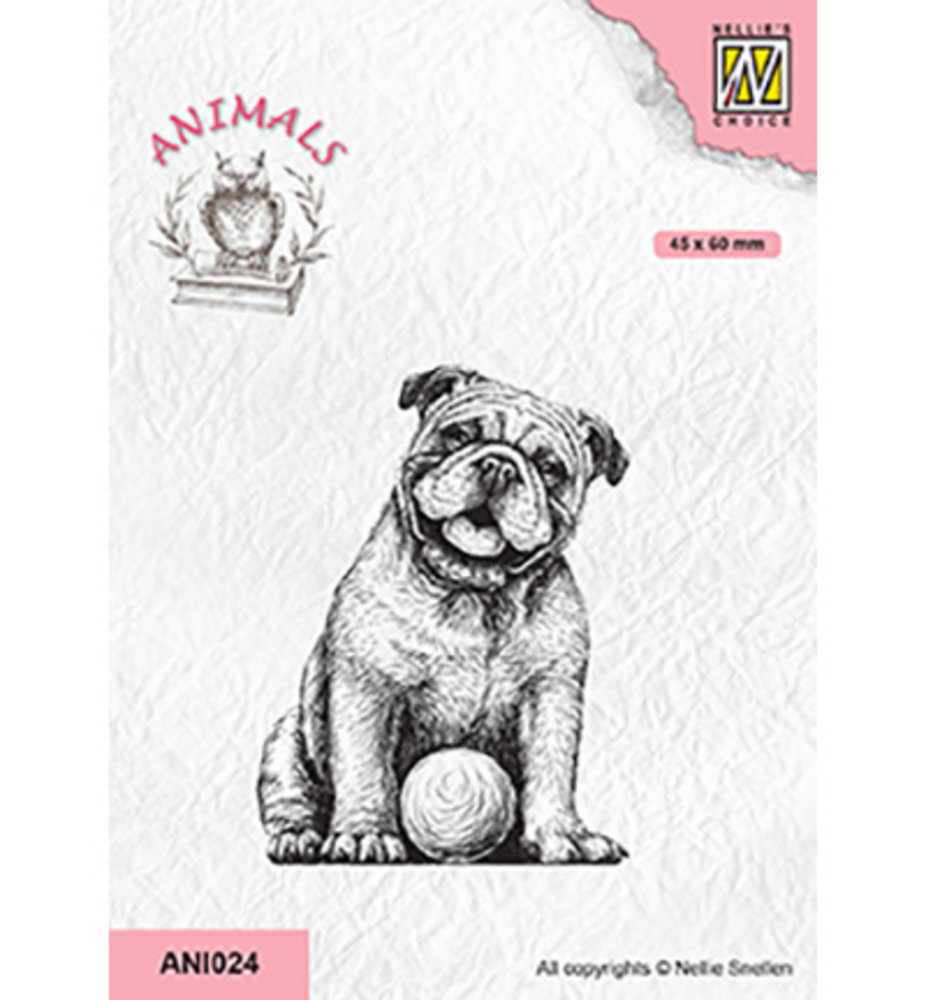Nellie Snellen Clear Stamp Animals Dog with Ball (ANI024)