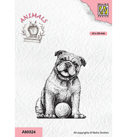 Nellie Snellen Clear Stamp Animals Dog with Ball (ANI024)