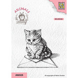 Nellie Snellen Clear Stamp Animals Kitten with Envelope (ANI025)