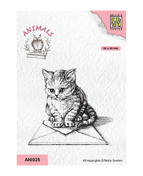 Nellie Snellen Clear Stamp Animals Kitten with Envelope (ANI025) Nellie Snellen Clear Stamp Animals Kitten with Envelope (ANI025)