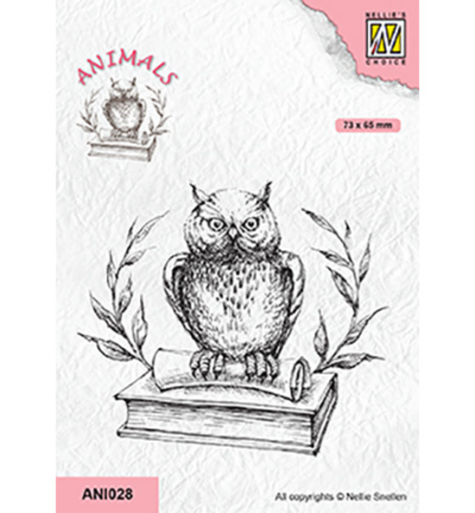 Nellie Snellen Clear Stamp Animals Owl on Book (ANI028) Nellie Snellen Clear Stamp Animals Owl on Book (ANI028)