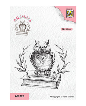 Nellie Snellen Clear Stamp Animals Owl on Book (ANI028) Nellie Snellen Clear Stamp Animals Owl on Book (ANI028)