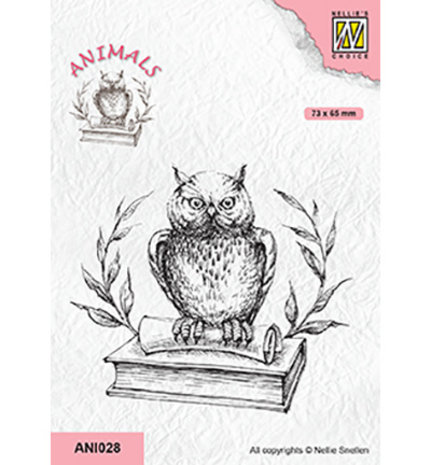 Nellie Snellen Clear Stamp Animals Owl on Book (ANI028) Nellie Snellen Clear Stamp Animals Owl on Book (ANI028)
