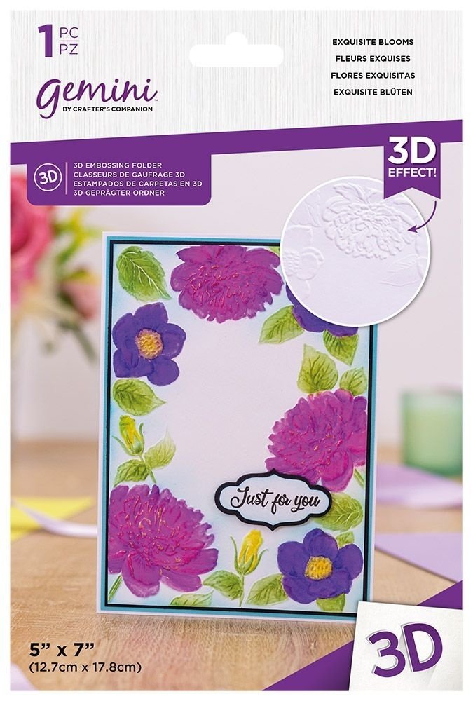 Gemini Exquisite Blooms 3D Embossing Folder (GEM-EF5-3D-EXBL) Gemini Exquisite Blooms 3D Embossing Folder (GEM-EF5-3D-EXBL)