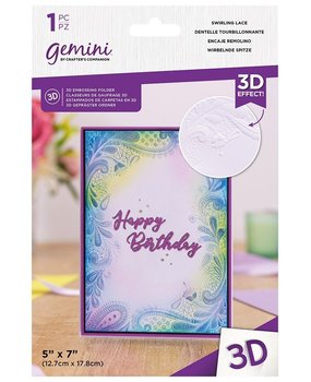 Gemini Swirling Lace 3D Embossing Folder (GEM-EF5-3D-SWLA) Gemini Swirling Lace 3D Embossing Folder (GEM-EF5-3D-SWLA)