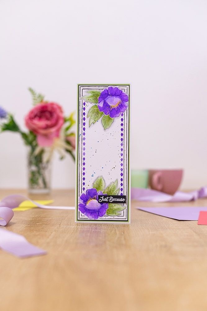 Gemini Slimline Elegant Flourish 3D Embossing Folder (GEM-EF3.25-3D-ELFL)