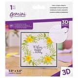 Gemini Fancy Floral Wreath 3D Embossing Folder (GEM-EF5.5-3D-FFLW)