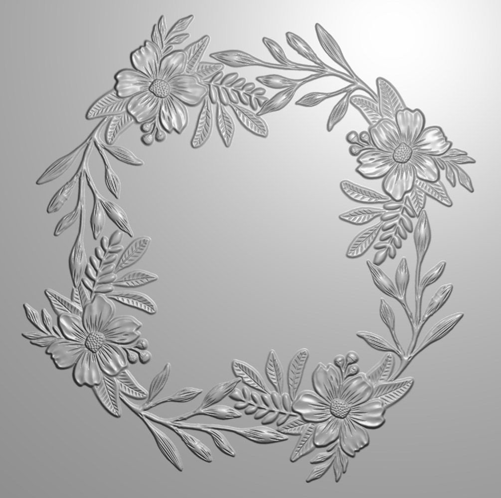 Gemini Fancy Floral Wreath 3D Embossing Folder (GEM-EF5.5-3D-FFLW) Gemini Fancy Floral Wreath 3D Embossing Folder (GEM-EF5.5-3D-FFLW)