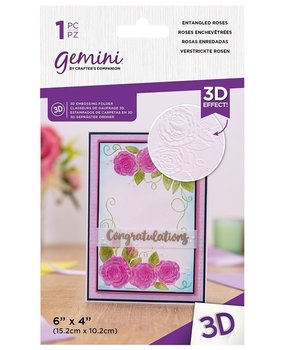Gemini Entangled Roses 3D Embossing Folder (GEM-EF4-3D-ENRO)