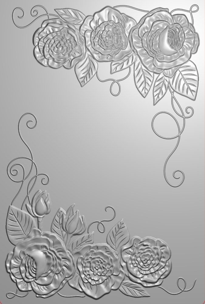Gemini Entangled Roses 3D Embossing Folder (GEM-EF4-3D-ENRO)