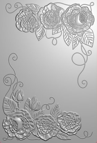 Gemini Entangled Roses 3D Embossing Folder (GEM-EF4-3D-ENRO)