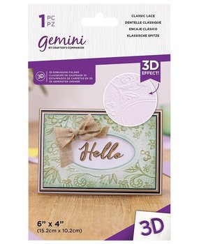 Gemini Classic Lace 3D Embossing Folder (GEM-EF4-3D-CLLA) Gemini Classic Lace 3D Embossing Folder (GEM-EF4-3D-CLLA)