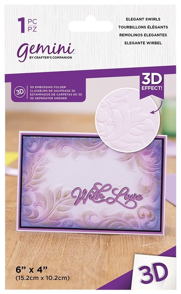 Gemini Elegant Swirls 3D Embossing Folder (GEM-EF4-3D-ELSW) Gemini Elegant Swirls 3D Embossing Folder (GEM-EF4-3D-ELSW)
