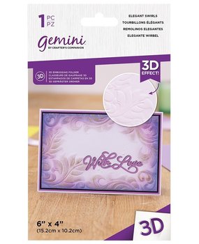 Gemini Elegant Swirls 3D Embossing Folder (GEM-EF4-3D-ELSW) Gemini Elegant Swirls 3D Embossing Folder (GEM-EF4-3D-ELSW)