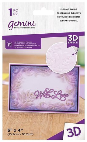 Gemini Elegant Swirls 3D Embossing Folder (GEM-EF4-3D-ELSW) Gemini Elegant Swirls 3D Embossing Folder (GEM-EF4-3D-ELSW)