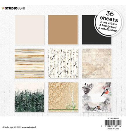 Studio Light Winter Garden Neutrals 6x6 Inch Paper Pad (SL-WG-PP25)