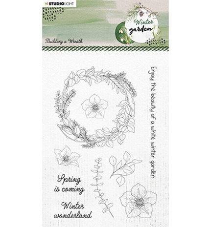 Studio Light Winter Garden Building a Wreath Clear Stamp (SL-WG-STAMP159) Studio Light Winter Garden Building a Wreath Clear Stamp (SL-WG-STAMP159)