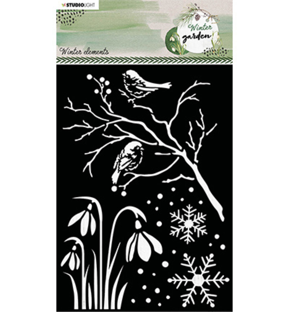 Studio Light Winter Garden Winter Elements Masking Stencil (SL-WG-MASK88)