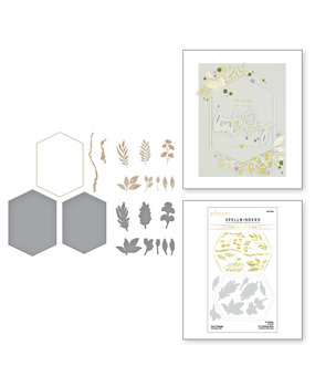 Spellbinders Geo Foliage Glimmer Hot Foil Plate & Die (GLP-308) Spellbinders Geo Foliage Glimmer Hot Foil Plate & Die (GLP-308)