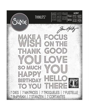 Sizzix Thinlits Die Set Bold Text #1 (665847)
