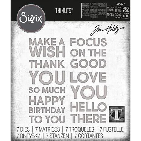 Sizzix Thinlits Die Set Bold Text #1 (665847) Sizzix Thinlits Die Set Bold Text #1 (665847)