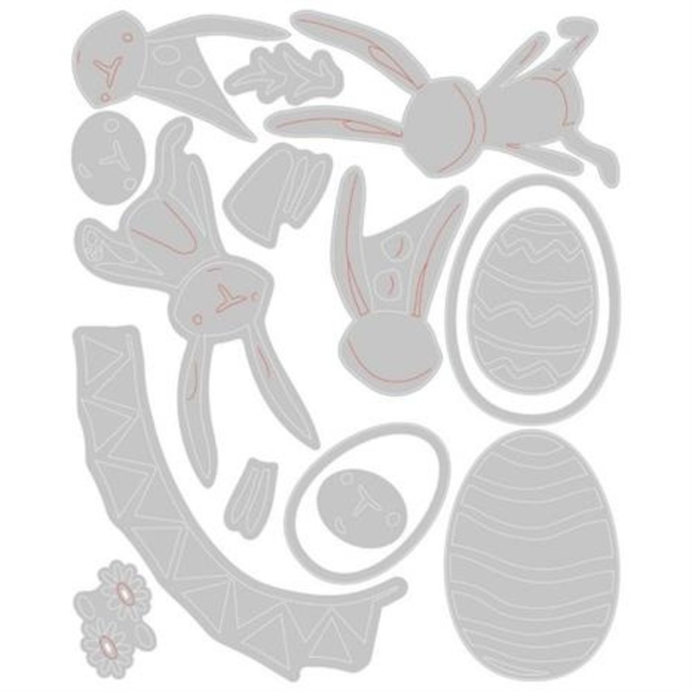 Sizzix Thinlits Die Set Bunny Games (665850) Sizzix Thinlits Die Set Bunny Games (665850)