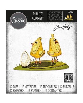 Sizzix Thinlits Die Set Papercut Chicks Colorize (665854) Sizzix Thinlits Die Set Papercut Chicks Colorize (665854)