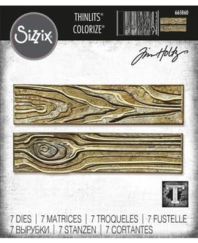 Sizzix Thinlits Die Set Woodgrain Colorize (665860) Sizzix Thinlits Die Set Woodgrain Colorize (665860)