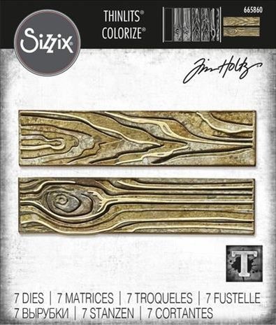 Sizzix Thinlits Die Set Woodgrain Colorize (665860) Sizzix Thinlits Die Set Woodgrain Colorize (665860)