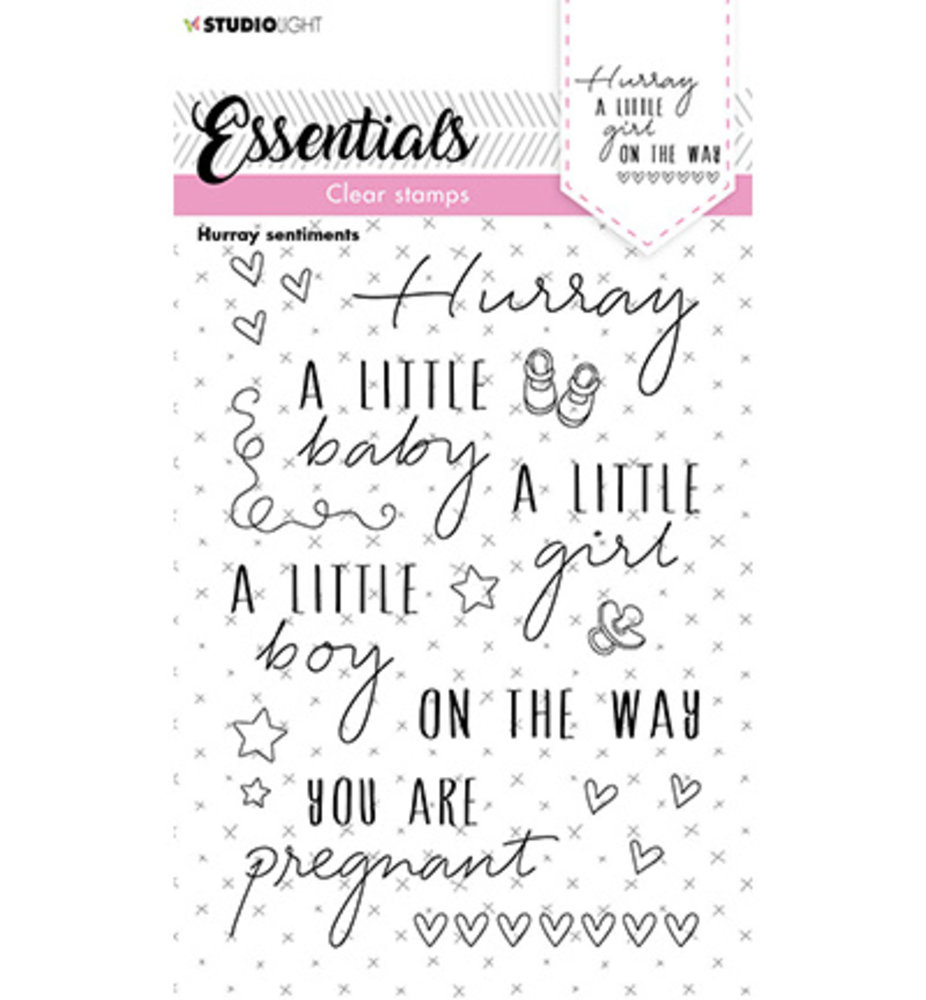 Studio Light Essentials Clear Stamps Hurray Sentiments (SL-ES-STAMP172)