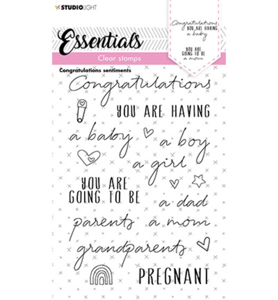 Studio Light Essentials Clear Stamps Congratulations Sentiments (SL-ES-STAMP175) Studio Light Essentials Clear Stamps Congratulations Sentiments (SL-ES-STAMP175)