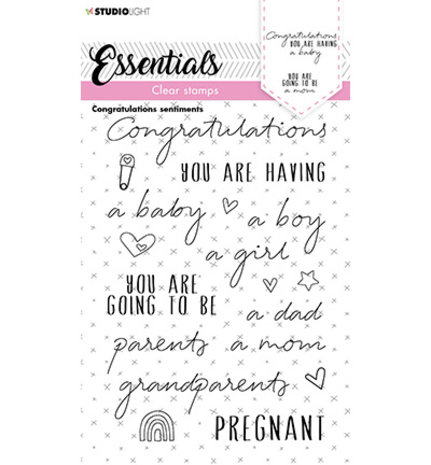 Studio Light Essentials Clear Stamps Congratulations Sentiments (SL-ES-STAMP175) Studio Light Essentials Clear Stamps Congratulations Sentiments (SL-ES-STAMP175)
