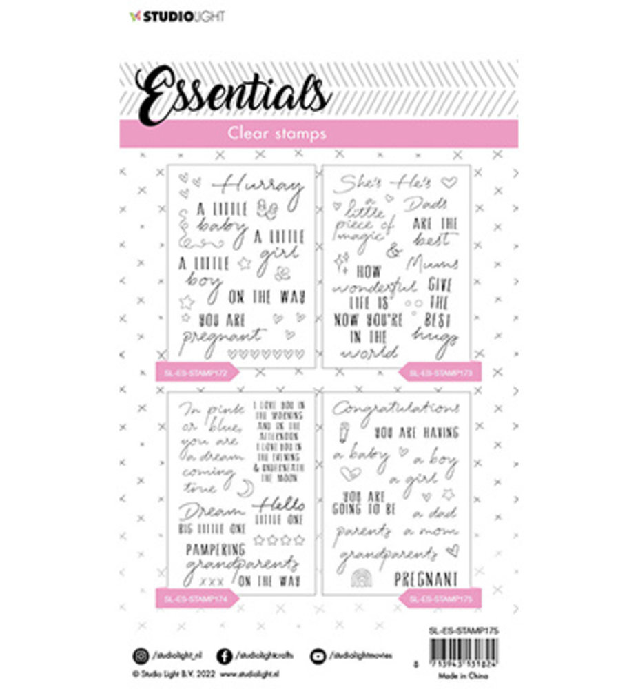 Studio Light Essentials Clear Stamps Congratulations Sentiments (SL-ES-STAMP175) Studio Light Essentials Clear Stamps Congratulations Sentiments (SL-ES-STAMP175)