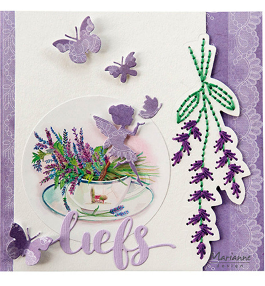 Marianne Design Craftable Stitching Lavender (CR1577) Marianne Design Craftable Stitching Lavender (CR1577)