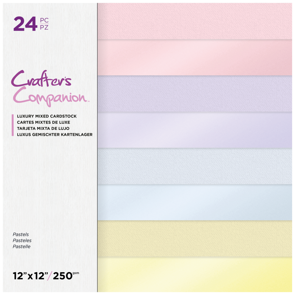 Crafter's Companion Pastels 12x12 Inch Luxury Mixed Cardstock Pad (CC-LMIX12-PAST) Crafter's Companion Pastels 12x12 Inch Luxury Mixed Cardstock Pad (CC-LMIX12-PAST)