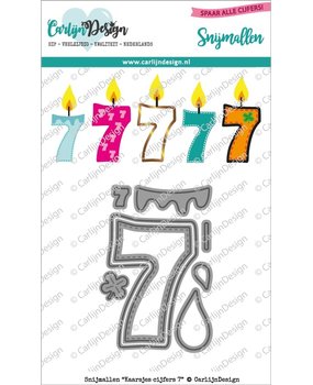 Carlijn Design Snijmal Kaarsjes Cijfers 7 (CDSN-0147)