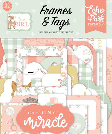 Echo Park It's A Girl Ephemera Frames & Tags (IAG277025) Echo Park It's A Girl Ephemera Frames & Tags (IAG277025)