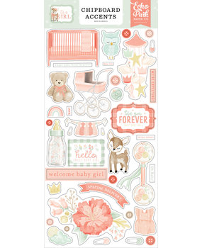 Echo Park It's A Girl 6x13 Inch Chipboard Accents (IAG277021)*