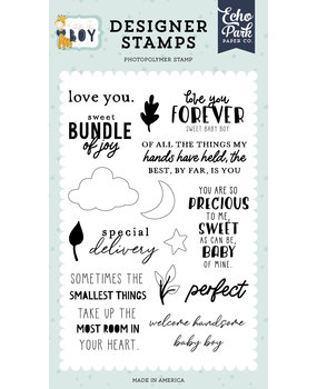 Echo Park It's A Boy Love You Forever Clear Stamps (IAB278043)