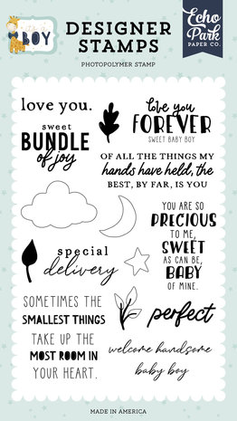 Echo Park It's A Boy Love You Forever Clear Stamps (IAB278043)
